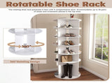 Rotating Shoe Rack Tower, 6-Tier Spinning Shoe Rack, Free Standing 360&deg Revolving Shoe Organizer, 16371756
