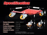 5500 lbs Tire Wheel Dolly Car Set of 4, Heavy Duty Robust & Durable Steel Car Mover with Antiskid W2019P399465
