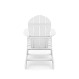 White Adirondack Chair Premium HDPE Poly Lumber for Pool, Patio, and Garden Elegance B195P198777