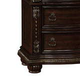 Formal Traditional 1pc Nightstand Only Brown Cherry Solid wood 3-Drawers Bedroom Furniture Genuine B011P251255