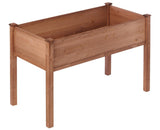 48x24x30 inch Raised Garden Bed with Legs, Elevated Wooden Planter Box for Outdoor Plants Flowers W2640P290604