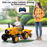 ZNTS 12V Kids Ride on Tractor Electric Excavator Battery Powered Motorized Car for Kids Ages 3-6, with , W1811P154759