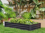 Gray 4' x 2' x 1' Sturdy Metal Raised Planter Garden Bed for Vegetables, Flowers, Herbs & 20326154