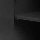 59.8''Sideboard Buffet Cabinet arched ceiling and 4-door Pine veneer Storage Cabinet WF530090AAB