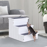 Wooden Carpeted Non Slip Pet Stairs Ramp 97584316