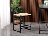 Set of 2 Water Hyacinth Woven Bar Stools for Kitchen Counter Water Hyacinth Grass Backless Barstools W1757104744