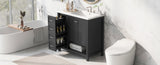 36" Bathroom Vanity with Sink Top, Bathroom Vanity Cabinet with Two Doors and Two Drawers, Solid N725P245278B