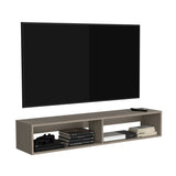 Warrior 59" Floating Tv Stand with Two open shelves, media compartments and cable management B070P224230