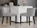 27inch-counterstool, modern design with smooth, light - colored fabricnd circular footrest with N780P224409G