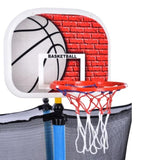 5.5FT Trampoline for Kids - 65" Outdoor & Indoor Mini Toddler Trampoline with Enclosure, Basketball 06871922