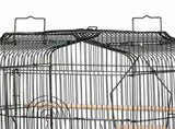 41" Four Feeders Double-Door Metal Birdcage with Slide-Out Tray, Black 52154388