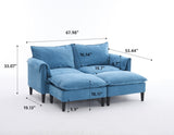 Convertible Combination Sofa Sofa U-Shaped Sofa with Footstools with Storage, Gray Sofa for Living W2012P253357