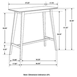 Walnut Rectangular Bar Table B062P145651