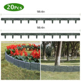 Garden Edging Border,Imitation Stone Effect Garden Lawn Border,No Dig Flexible Lawn Edging and 47065926