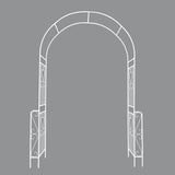 Metal Garden W55'' x H94.5'' Garden Arbor Trellis Climbing Plants Support Rose Outdoor W1586138699