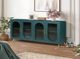 TV Stand 65 Inch TV, Wood TV Stand with Storage Cabinet & Adjustable Shelves, Media TV Console 76580036