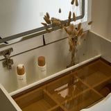 3-in-1 Vanity Desk with Mirror And Lights, Small Vanity Desk Set with Visible Glass Tabletop, 3 T3685P338702