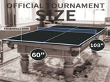 9ft Black Mid-Size Ping Pong Conversion Top Foldable & Portable Table Tennis Table Top for Indoor W1408P390001