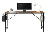 Rotten wood color SG016FD P2 particleboard iron pipe 120cm cut-off computer desk with non-woven 34836334