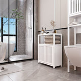 White Large Capacity Bamboo Cabinet Furniture for Bathroom Living Room Bathroom Bamboo W2207P242509