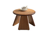 15.55" Round Side, Small Wood Coffee with Three Slanted Legs, Modern Minimalist Accent W3158P540538