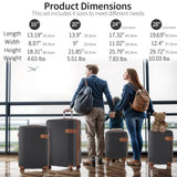 4 Piece Luggage Set Suitcase Set, ABS Hard Shell Lightweight Expandable Travel Luggage with 4 PP313145AAZ
