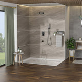 Shower System with Waterfall Tub Spout,12 Inch Ceiling Mount Square Shower System with Rough-in W124381948