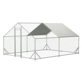 ZNTS Large Metal Chicken Coop, Walk-in Chicken Run,Galvanized Wire Poultry Chicken Hen Pen Cage, Rabbits W2505P184744