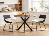 Small Round Dining Table 31.5", Industrial Kitchen Table for 2 with Cross Legs 69272126