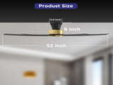 52 inch Ceiling Fans with Lights, Large Air Volume Ceiling Fans with Reversible Quiet DC Motor and 37560920