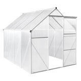 6x8 Hybrid Polycarbonate Greenhouse Silver 25412414