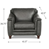 ZNTS Belfast Top Grain Leather Chair B2705P211696