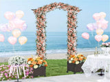 2-in-1 Garden Arch with Planter Boxes - Self-Watering System, 8 Lockable Wheels & PE-Coated Metal 96330301