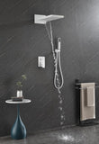 Shower System,Waterfall Rainfall Shower Head with Handheld, Shower Faucet Set for Bathroom Wall W92864249