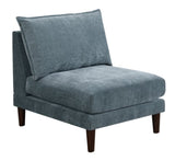 Beautiful Mineral Color Armless Chair Morgan Fabric 1pc Chair Soft Cushion Wood Legs Living Room B011P278579