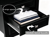 () 3-Drawer Nightstand with Square Handles Painted MDF Drawer Dresser 36491469