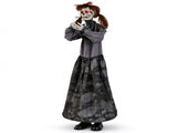 48" Animated Halloween Girl Doll Animatronic, Sound Activated Pop-Up Head with Light Up Red Eyes & 88428130