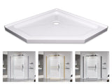 36*36*3.55 INCH Neo-Angle Shower Base For Bathroom Shower Door --White W3776P420899