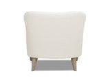 Nimbus 27.5" Curved Accent Chair, Ivory White Boucle B2719P238256