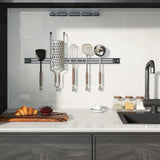 Silver Magnetic Tool Organizer Strips - Carbon Steel Construction, Ideal for Clutter-Free 85942664