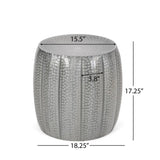 ZNTS METAL HAMMERED END TABLES 72231.00SLVBRSANTMP2