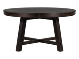 TREXM Farmhouse Round Extendable Dining Table with 16" Leaf Wood Kitchen Table WF291263AAP