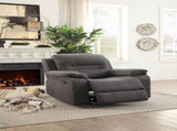 Contemporary Motion Recliner Chair 1pc Glider Rocker Recliner Living Room Furniture Slate Blue B011P205567