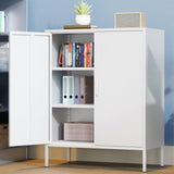 The metal storage locker, 40 inches high, comes with 2 doors and is suitable for homes, offices and T3421P312422