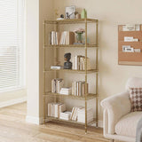 five-layer display stand without wheels with adjustable feet, free adjustment of layer spacing, 88023048