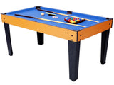 5-in-1 Multi-Game Table - Billiards, Push Hockey, Foosball, Ping Pong, and Basketball brown /blue W465P164156