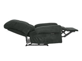 Dark Gray Recliner Chair, Overstuffed Armchair, Manual Recliner, Living Room Seating, Reading Chair, 07638741