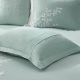 Oversized Cotton Jacquard Comforter Set Aqua Twin B03595759