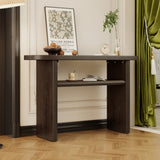 ZNTS TREXM Elegant Minimalist Console Table with Rounded Edges and Sturdy Shelf Design for Entryway, N715P195554P