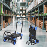 150kg 2-in-1 luggage trolley blue 18400757